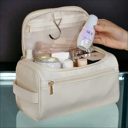 Trousse De Toilette Blanc Pour Homme Compacte