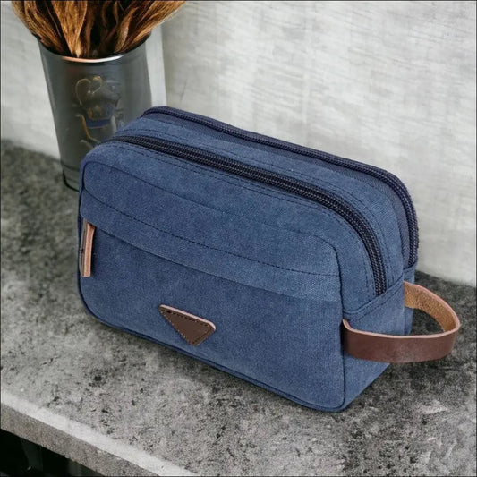 Trousse De Toilette Minimaliste Bleu