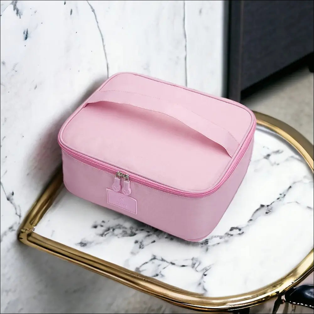 Trousse De Toilette Femme Rose Compacte