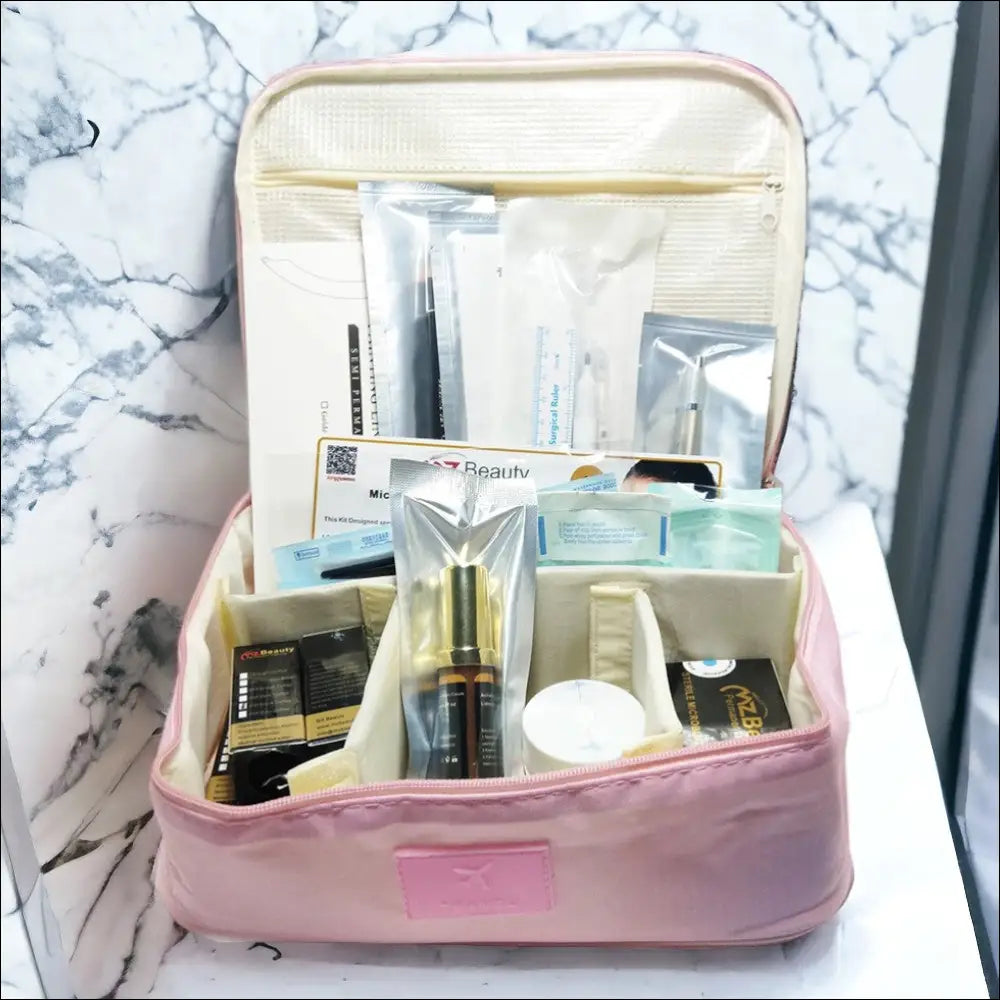 Trousse De Toilette Femme Rose Compacte