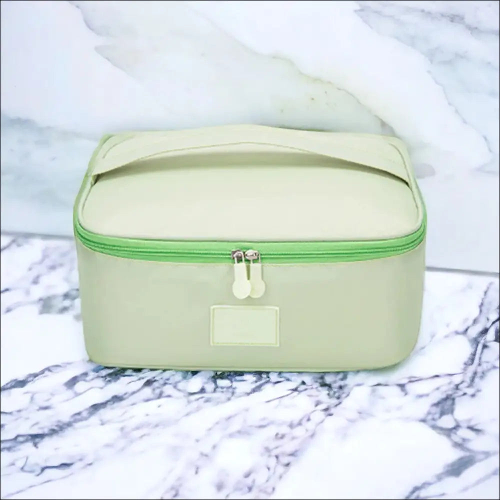 Trousse De Toilette Femme Vert Compacte