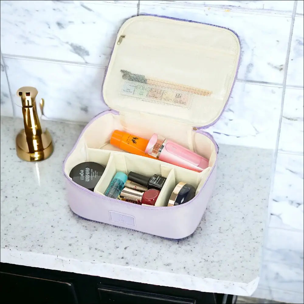 Trousse De Toilette Femme Violet Compacte