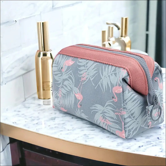 Trousse De Toilette Femme De Voyage Flamingo Vert