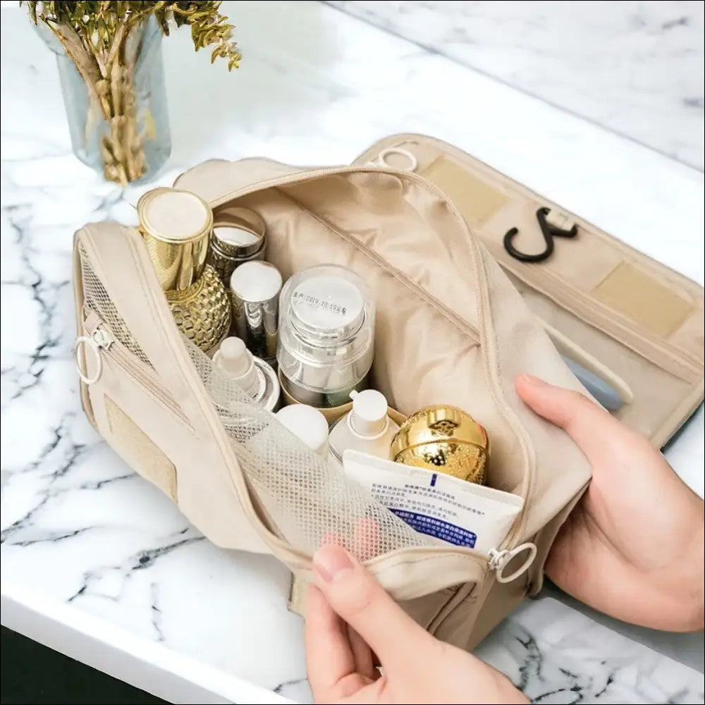 Trousse De Toilette Suspendue Beige