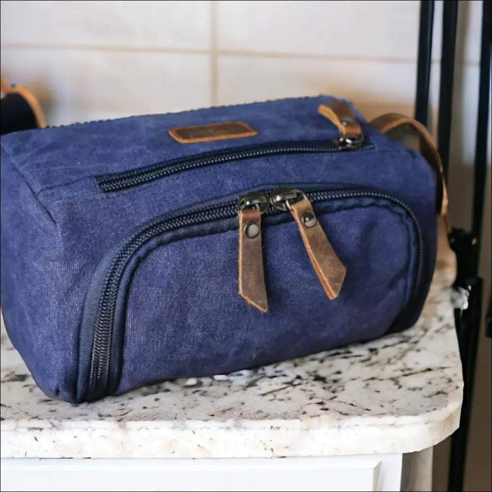 Trousse De Toilette De Voyage Bleu Pour Homme