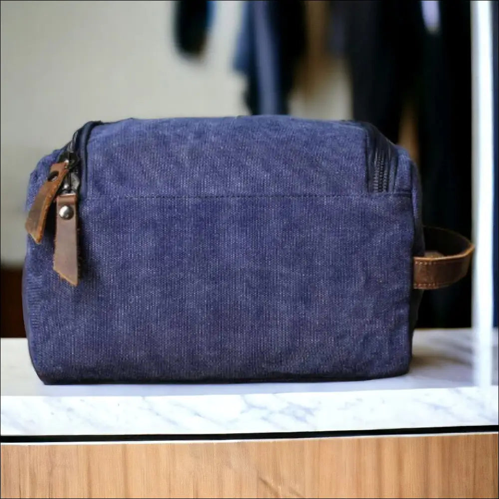 Trousse De Toilette De Voyage Bleu Pour Homme