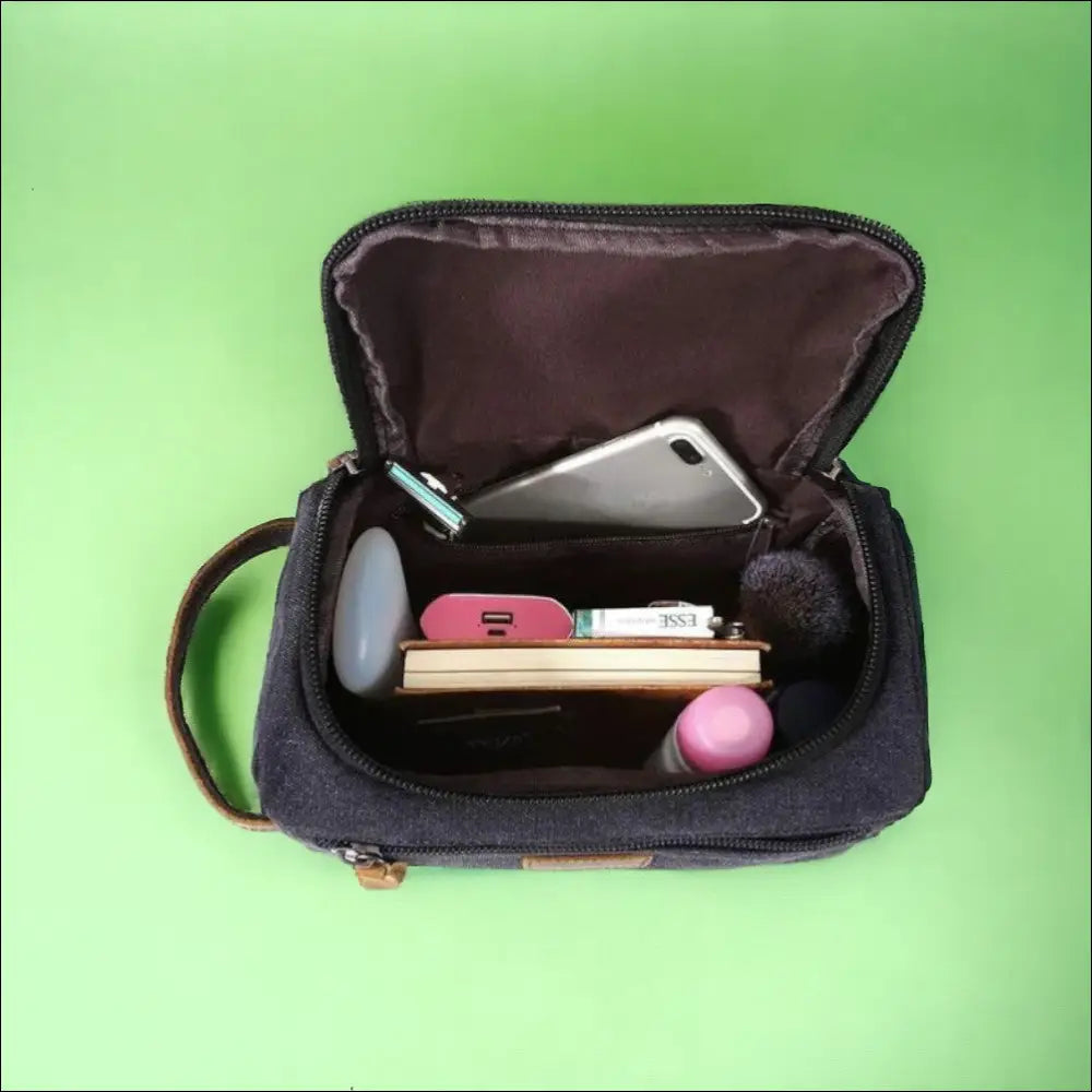 Trousse De Toilette De Voyage Noir Pour Homme