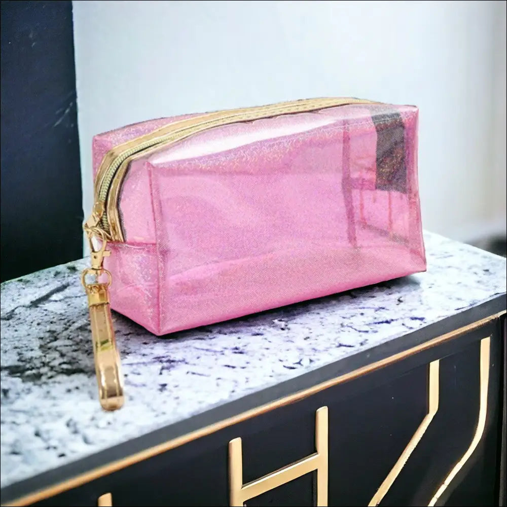 Trousse Transparente Rose