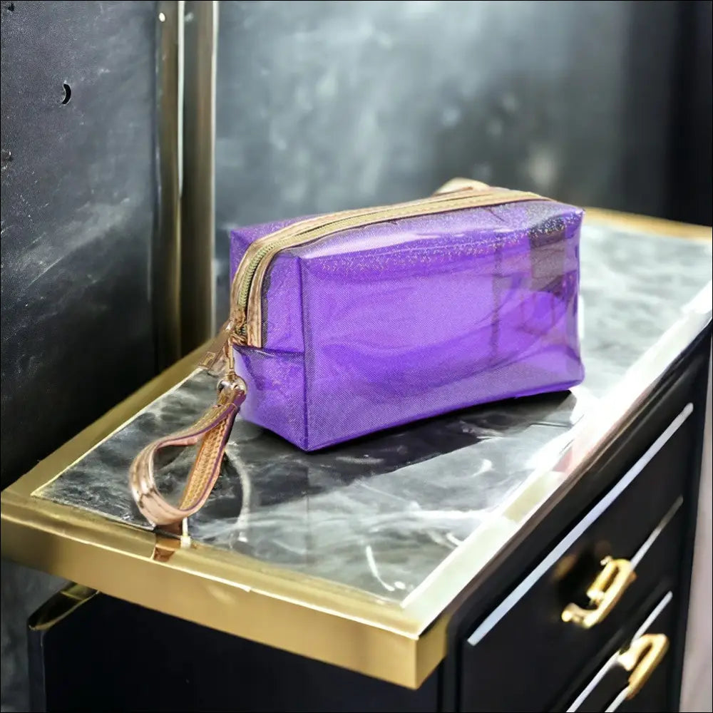 Trousse Transparente Violette