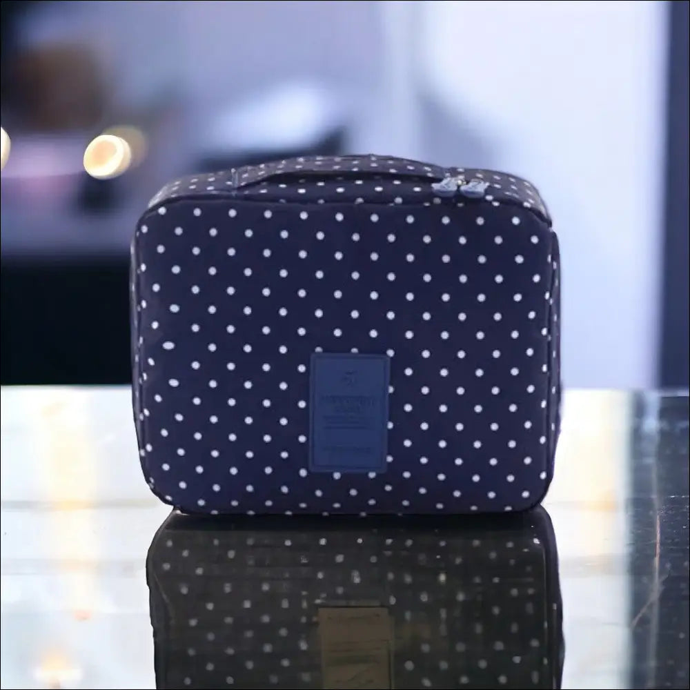 Vanity Case Bleu Avec Des Points